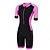 cheap Cycling Clothing-21Grams® Women&#039;s Triathlon Tri Suit Short Sleeve - Summer Spandex Polyester Pink / Black Solid Color Bike UV Resistant Breathable Quick Dry Sweat wicking Clothing Suit Sports Mountain Bike MTB Road