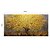 cheap Oil Paintings-Oil Painting 100% Handmade Hand Painted Wall Art On Canvas Yellow Tree Plant Horizontal Abstract Modern Home Decoration Decor Rolled Canvas With Stretched Frame