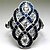 cheap Women&#039;s Jewelry-Ring Daily Silver Platinum Plated Alloy 1pc Stylish Sapphire / Women&#039;s