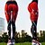 abordables Deporte Athleisure-Mujer Pantalones de yoga Alta cintura Medias / Mallas Largas Polainas Prendas de abajo Corazón Moda Control de barriga Levantamiento de tope Secado rápido Rojo Aptitud física Entrenamiento de