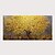 billige Oliemalerier-oliemaleri 100% håndlavet håndmalet vægkunst på lærred gul træ plante vandret abstrakt moderne boligindretning indretning rullet lærred med strakt ramme