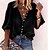 cheap Tops &amp; Blouses-Women&#039;s Shirt Blouse Solid Colored Black White Red Long Sleeve Daily V Neck Regular Fit
