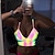 cheap Running &amp; Jogging Clothing-Women&#039;s Running Crop Top Reflective Tank Top Sports Bra Cropped Reflective Strip Top High Visibility Windproof Quick Dry Fitness Running Jogging Sportswear Color Gradient Fluorescence Activewear
