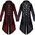 cheap Cosplay &amp; Costumes-Plague Doctor Retro Vintage Punk &amp; Gothic Steampunk 17th Century Coat Masquerade Trench Coat Outerwear Men&#039;s Cotton Costume Black / Red Vintage Cosplay Long Sleeve Party Halloween