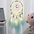 preiswerte Heimtextilien-LED Boho Traumfänger handgemachte Geschenk Wandbehang Dekor Kunst Ornament Handwerk Mond 55 * 16cm für Kinderzimmer Hochzeit Festival