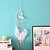 cheap Dreamcatcher-Dream Catcher Meniscus Shape Handmade Gift  Feather Tassel Moon Wall Hanging Decor Art White 75*20cm