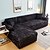 billige Overtrekk-stretch sofadeksel slipcover elastisk seksjonssofa lenestol loveseat 4 eller 3 seter l form svart farge myk slitesterk