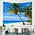 billige Hjemmetekstiler-veggteppe kunst dekor teppe gardin piknik duk hengende hjem soverom stue sovesal dekorasjon landskap hav hav strand kokosnøtt tre