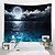 cheap Home Textiles-Moon Sea Sky Wall Tapestry Art Decor Blanket Curtain Picnic Tablecloth Hanging Home Bedroom Living Room Dorm Decoration Landscape Full Night Ocean Cloud Star