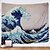 cheap Home Textiles-Kanagawa Wave Ukiyo-e Wall Tapestry Art Decor Blanket Curtain Hanging Home Bedroom Living Room Decoration Japanese Painting Style