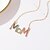abordables Collares-Mujer Collares con colgantes Collar Clásico Letra Colorido Moda Clásico De moda Cromo Diamante Sintético Dorado 53 cm Gargantillas Joyas 1 PC Para Calle Playa Festival