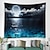 cheap Home Textiles-Moon Sea Sky Wall Tapestry Art Decor Blanket Curtain Picnic Tablecloth Hanging Home Bedroom Living Room Dorm Decoration Landscape Full Night Ocean Cloud Star