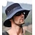 abordables Sombreros de hombres-Hombre Sombrero para el sol Poliéster Básico - Un Color Todas las Temporadas Negro Azul Piscina Caqui