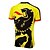 cheap Bike Accessories-21Grams Men&#039;s Cycling Jersey Short Sleeve Bike Jersey Top with 3 Rear Pockets Breathable Quick Dry Moisture Wicking Mountain Bike MTB Road Bike Cycling Black Yellow Novelty Sports Clothing Apparel