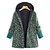 cheap Coats &amp; Trench Coats-Women&#039;s Parka Parka Ethnic Style Floral Polyester Green / Brown / Navy Blue S / M / L