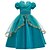 cheap Movie &amp; TV Theme Costumes-Princess Princess Jasmine Girls&#039; Dress Flower Girl Dress Movie Cosplay A-Line Slip Vacation Dress Green Children&#039;s Day Masquerade Dress Tulle Sequin Cotton
