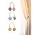 cheap Sheer Curtains-2 Pieces Crystal Flower Shape Magnet Curtain Buckle Magnetic Tiebacks For Curtains Window Curtain Clip Holder Strap Home Decor Accessory Adjustable Tie Back Straps Clips  Home Decoration