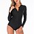 cheap Beach Dresses-Women&#039;s One Piece Swimsuit Swimwear UV Sun Protection Quick Dry Stretchy Long Sleeve Front Zip - Swimming Surfing Water Sports Solid Colored Summer