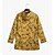 cheap Coats &amp; Trench Coats-Women&#039;s Parka Regular Coat Regular Fit Ethnic Style Jacket Floral Blue Yellow Green