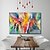 cheap Oil Paintings-Oil Painting Hand Painted Horizontal Panoramic Abstract Floral / Botanical Comtemporary Modern Stretched Canvas / Rolled Canvas