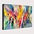 billige Oliemalerier-Hang-Painted Oliemaleri Hånd malede Horisontal panorama Abstrakt Blomstret / Botanisk Moderne Omfatter indre ramme / Valset lærred / Strakt lærred