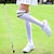 abordables Golf-Mujer Negro Blanco Calcetines hasta el Muslo Rayas Ropa de golf Ropa Trajes Ropa Ropa