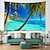 billige Wall Tapestries-veggteppe kunst dekor teppe gardin piknik duk hengende hjem soverom stue sovesal dekor ferie ferie landskap hav hav strand kokosnøtt tre