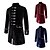 cheap Vintage Dresses-Plague Doctor Vintage Gothic Punk &amp; Gothic Steampunk 17th Century Masquerade Tuxedo Outerwear Adults&#039; Men&#039;s Costume Vintage Cosplay Long Sleeve Event / Party Stand Collar Coat Halloween / Washable