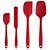 abordables Ustensiles de Patisserie-ensemble de 4 spatules en silicone de haute qualité résistant à la chaleur sans bpa design sans couture une pièce sans couture antiadhésive ustensiles de cuisine / pâtisserie lot de 4 (rouge)