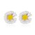 cheap Earrings-Women&#039;s Stud Earrings 3D Daisy Fashion Earrings Jewelry White / Yellow / Orange For Street Gift Date Vacation Beach 1 Pair
