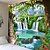 abordables Tapices de pared-hermosa escalera de madera cascada paisaje tapiz tela colgante fondo de tela tela decorativa tela colgante