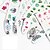 cheap Nail Art-68 Sheets Nail Stickers Watermark Sticker New Popular Flame Bird European and American Popular Elements Flower Fresh Style for DIY Nail Art Decorations
