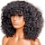 cheap City to Beach-Afro Kinky Curly Wig With Bangs Full Machine Made Scalp Top Wig 180 Density Remy Brazilian Short Curly Human Hair Wigs