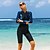 abordables Beach Dresses-SBART Femme Combinaison Fine Maillots de Bain Elasthanne Le Maillot de corps Protection solaire UV Séchage rapide Elastique Manches Longues Zip sur le devant - Natation Plongée Surf Plongée en apnée