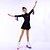cheap Ice Skating-Figure Skating Dress Girls&#039; Ice Skating Dress Black Glitter Spandex High Elasticity Training Competition Skating Wear Crystal / Rhinestone Half-Sleeve Ice Skating Figure Skating / Kids