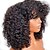 cheap City to Beach-Afro Kinky Curly Wig With Bangs Full Machine Made Scalp Top Wig 180 Density Remy Brazilian Short Curly Human Hair Wigs