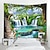 cheap Wall Tapestries-Beautiful wooden ladder waterfall scenery tapestry hanging cloth background cloth decorative cloth hanging cloth