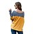 cheap Sports Athleisure-Women&#039;s Sweatshirt Pullover White Blue Oversized Patchwork One Shoulder Color Block Sport Athleisure Sweatshirt Top Long Sleeve Warm Soft Comfortable Everyday Use Causal Exercising General Use