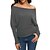 cheap Sports Athleisure-Women&#039;s Sweatshirt Pullover White Blue Oversized Patchwork One Shoulder Color Block Sport Athleisure Sweatshirt Top Long Sleeve Warm Soft Comfortable Everyday Use Causal Exercising General Use