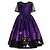 cheap Cosplay &amp; Costumes-Witch Dress Girls&#039; Kid&#039;s Halloween Halloween Festival / Holiday Cotton Polyster Purple Easy Carnival Costumes
