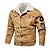 preiswerte Sale-Herren Sherpa-Jacke Jacke Lederjacke Kunstlederjacke Täglich warm halten Regendicht Umlegekragen Casual Jacke Oberbekleidung Einfarbig Bestickt Khaki Braun Schwarz / Langarm