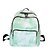 cheap Bags-Women&#039;s Nylon School Bag Commuter Backpack Large Capacity Zipper Solid Color Daily Blue Blushing Pink Green Gray