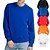 cheap Sports Athleisure-Men&#039;s Sweatshirt Pullover Black White Blue Pure Color Crew Neck Cotton Cool Sport Athleisure Sweatshirt Top Long Sleeve Breathable Soft Comfortable Plus Size Exercise &amp; Fitness Running Everyday Use