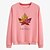cheap Sports Athleisure-Women&#039;s Sweatshirt Pullover Black White Pink Artistic Style Crew Neck Cotton Cartoon Cute Sport Athleisure Sweatshirt Top Long Sleeve Breathable Warm Soft Comfortable Everyday Use Causal Exercising