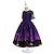cheap Cosplay &amp; Costumes-Witch Dress Girls&#039; Kid&#039;s Halloween Halloween Festival / Holiday Cotton Polyster Purple Easy Carnival Costumes