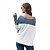 preiswerte Sport Athleisure-Damen Pullover Zur Seite fahren Weiß Blau überdimensional Patchwork Ein-Schulter Einfarbig Sport Freizeit Sweatshirt Oberteile Langarm warm halten Weich Komfortabel Für den täglichen Einsatz Normal