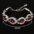 abordables Bracelets-Bracelet Classique Homme Femme Rouge Rubis Mini Platiné Luxe Mode Bracelet Bijoux Argent pour Soirée Mariage