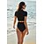 cheap One-Pieces-Women&#039;s UPF50+ Breathable Quick Dry Rash guard Swimsuit Short Sleeve 2 Piece Cropped Front Zip Swimwear Bathing Suit Solid Colored Swimming Surfing Beach Water Sports Summer