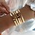 cheap Bracelets-6pcs Women&#039;s Stacking Stackable Bracelet Bangles Cuff Bracelet Stylish Luxury Elegant Punk Trendy Fashion Alloy Bracelet Jewelry Gold For Gift Formal Date Beach Festival