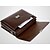 cheap Bags-Men&#039;s Bags PU Leather Shoulder Messenger Bag Laptop Bag Briefcase Belt Zipper Solid Color Office &amp; Career Handbags Black Brown